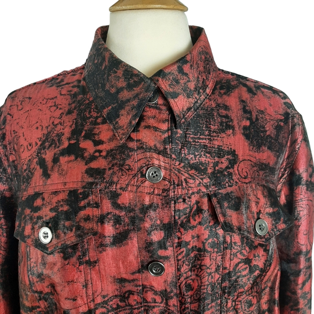 Ruby Rd. Paisley Over-Dyed Jacket - image 2